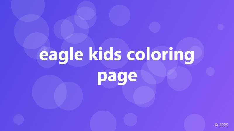 eagle kids coloring page