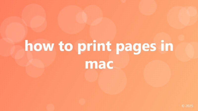 how to print pages in mac