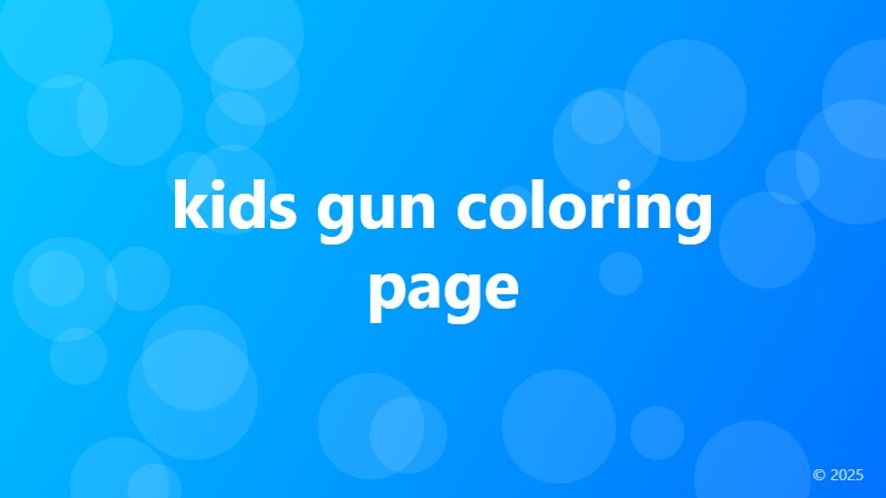 kids gun coloring page