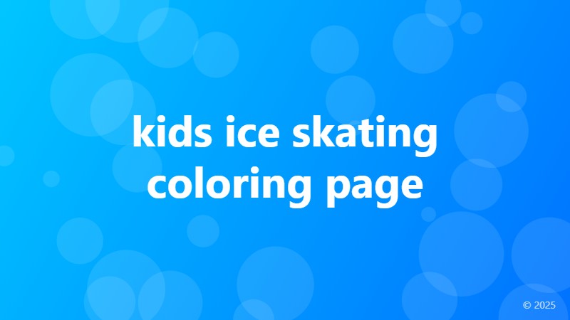 kids ice skating coloring page