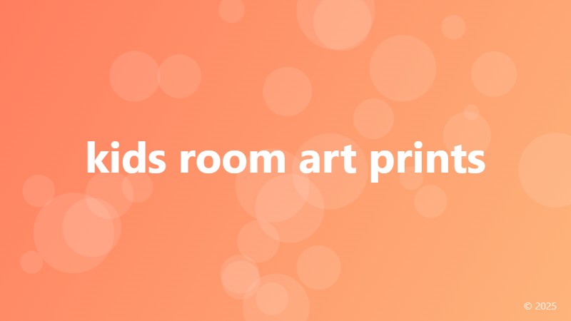 kids room art prints