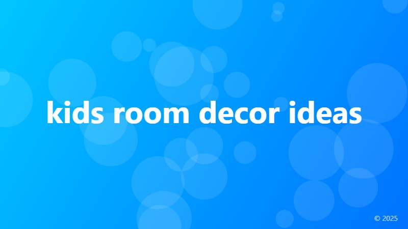kids room decor ideas