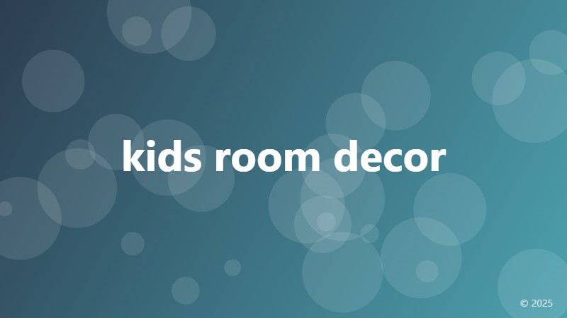 kids room decor
