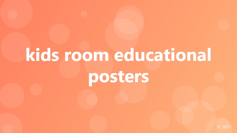kids room educational posters