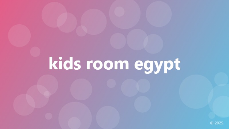 kids room egypt