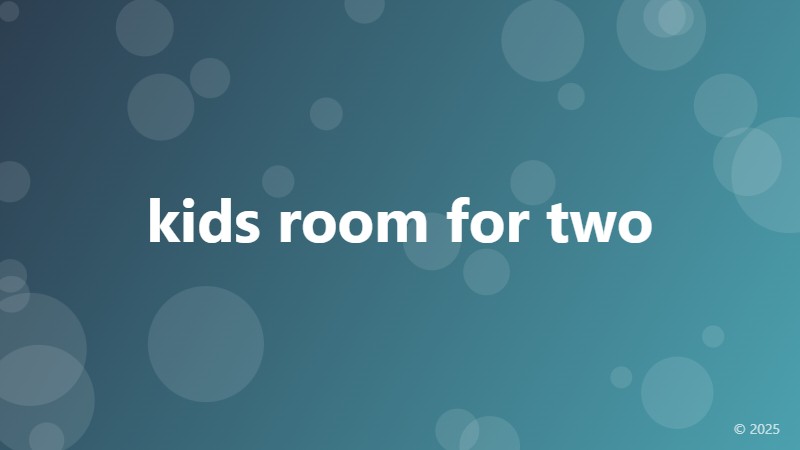 kids room for two