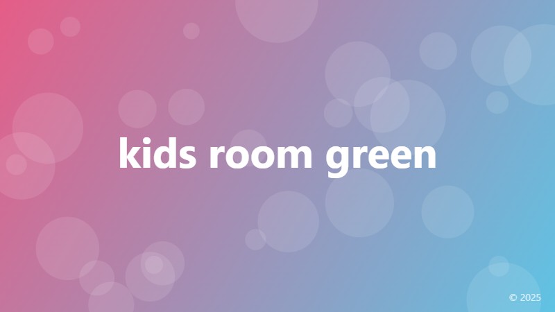 kids room green