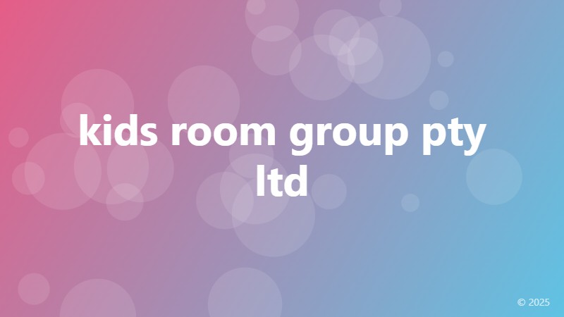 kids room group pty ltd
