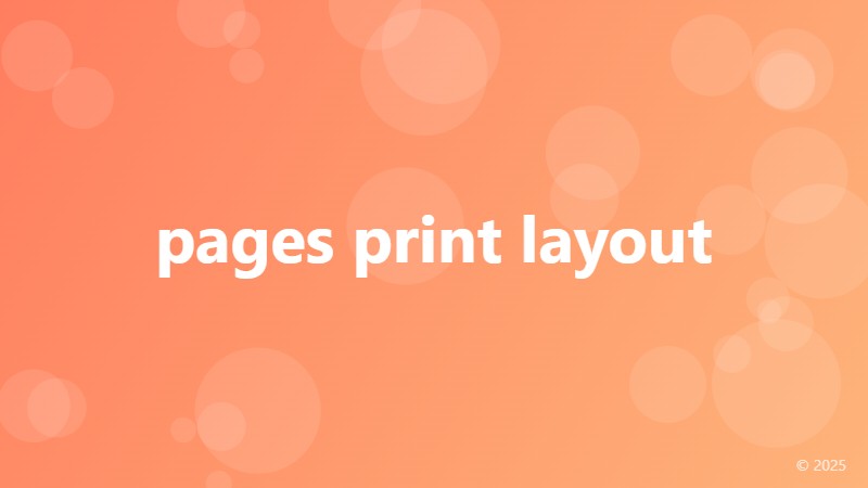 pages print layout
