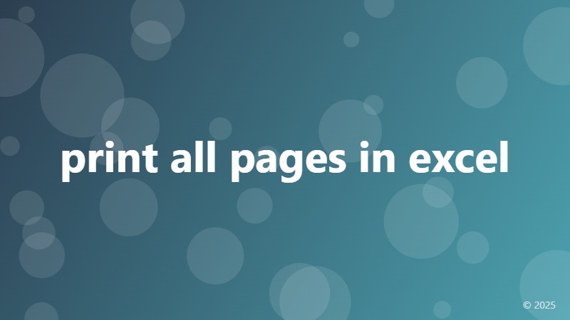 print all pages in excel