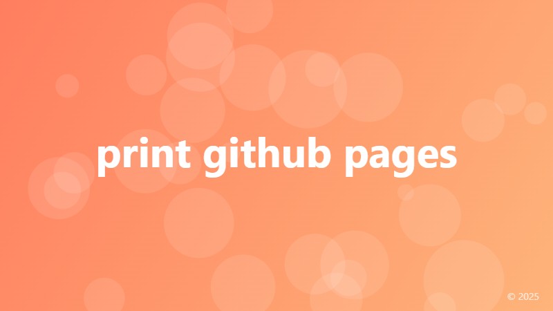 print github pages