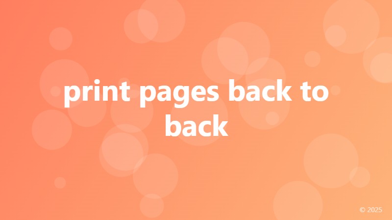 print pages back to back