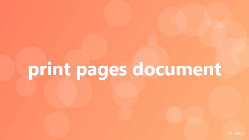 print pages document