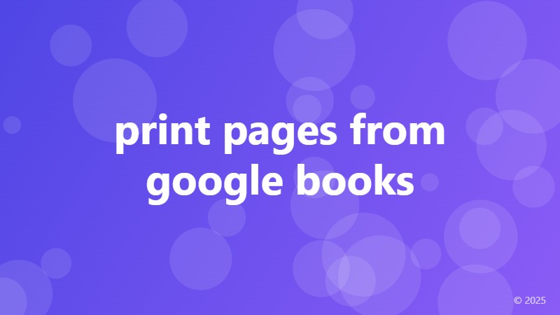 print pages from google books