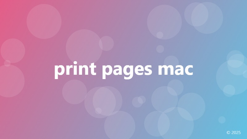 print pages mac