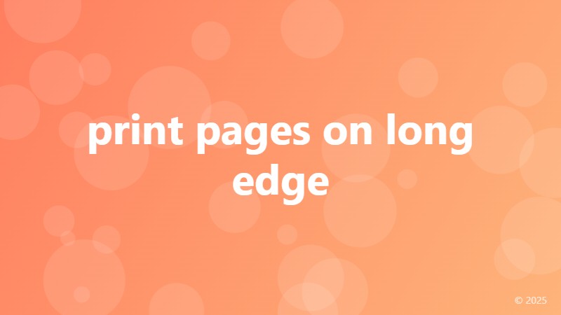 print pages on long edge
