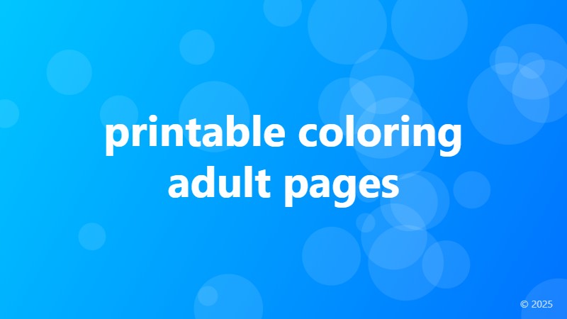 printable coloring adult pages