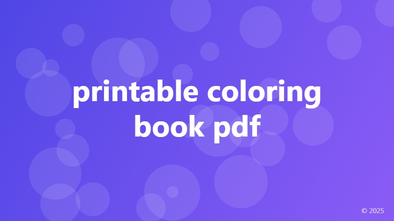 printable coloring book pdf