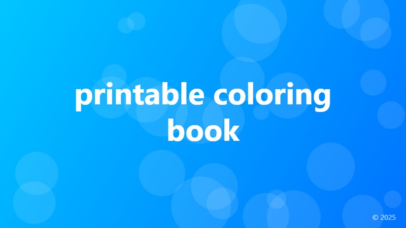 printable coloring book