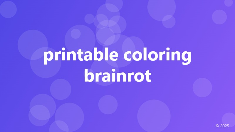 printable coloring brainrot