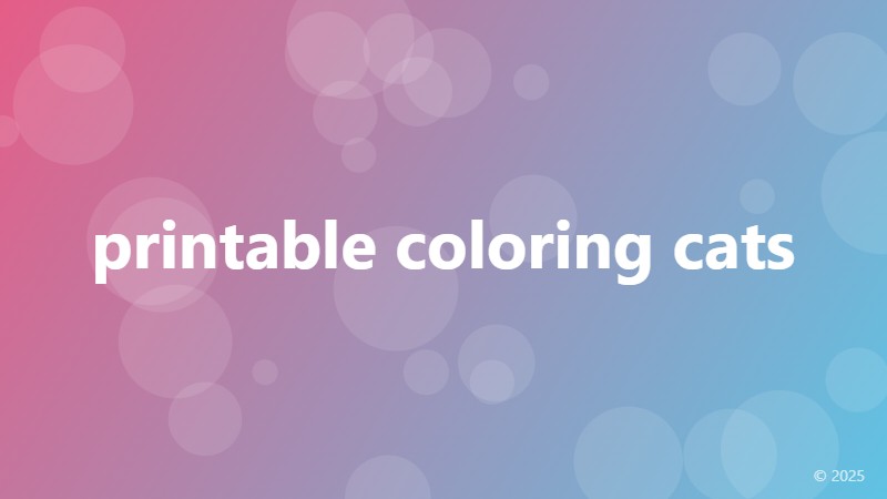 printable coloring cats