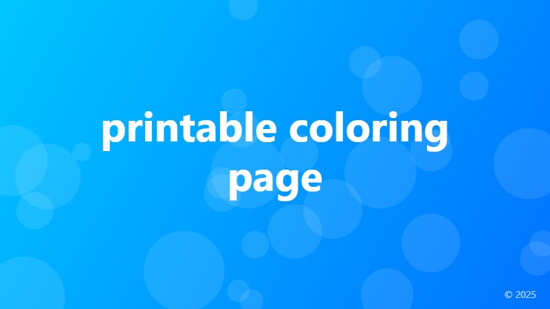 printable coloring page