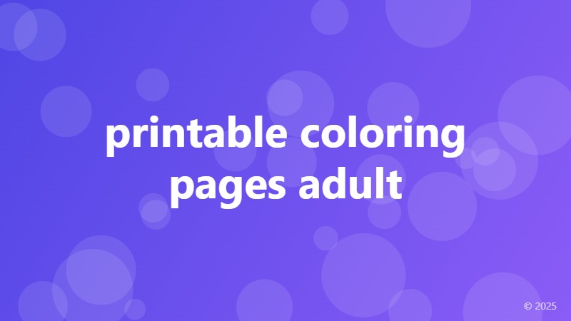 printable coloring pages adult