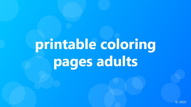 printable coloring pages adults