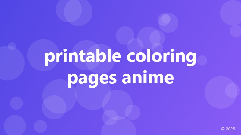 printable coloring pages anime