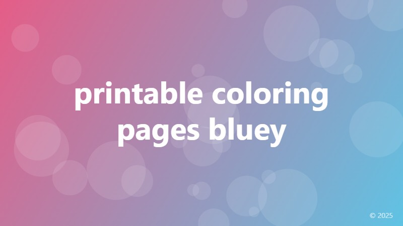 printable coloring pages bluey