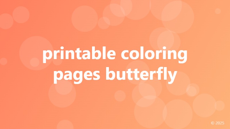 printable coloring pages butterfly