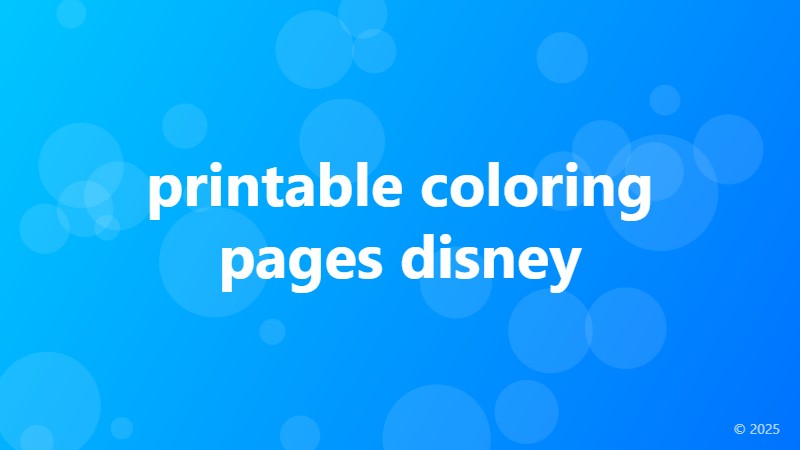 printable coloring pages disney