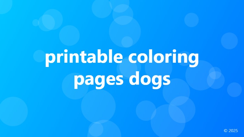 printable coloring pages dogs