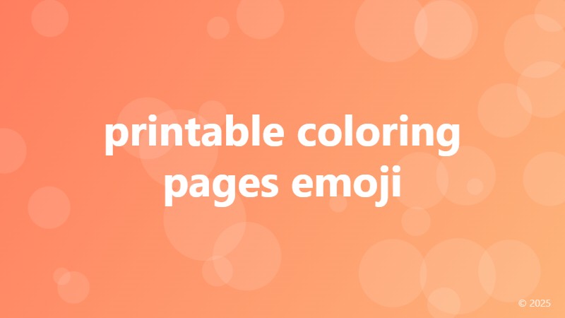 printable coloring pages emoji