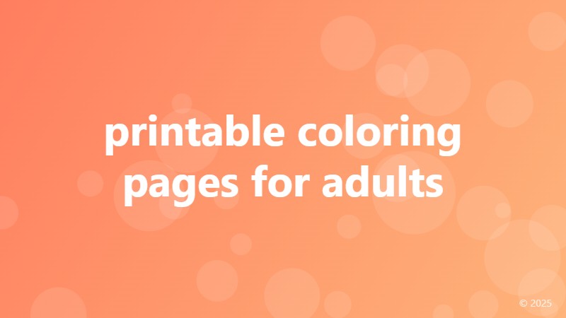 printable coloring pages for adults