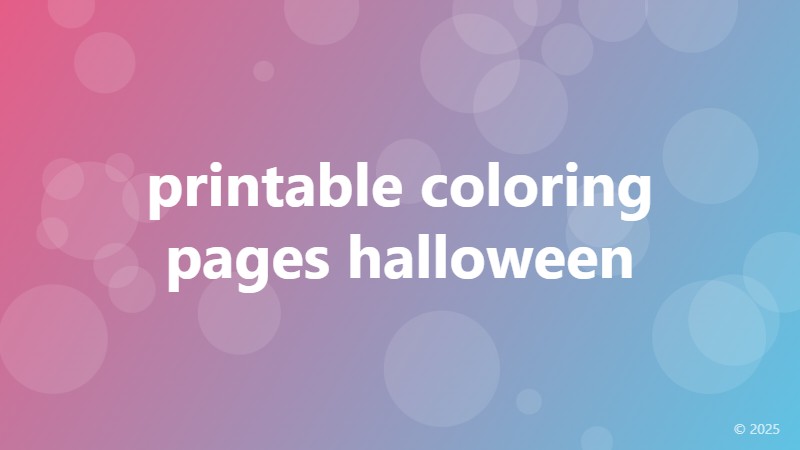 printable coloring pages halloween