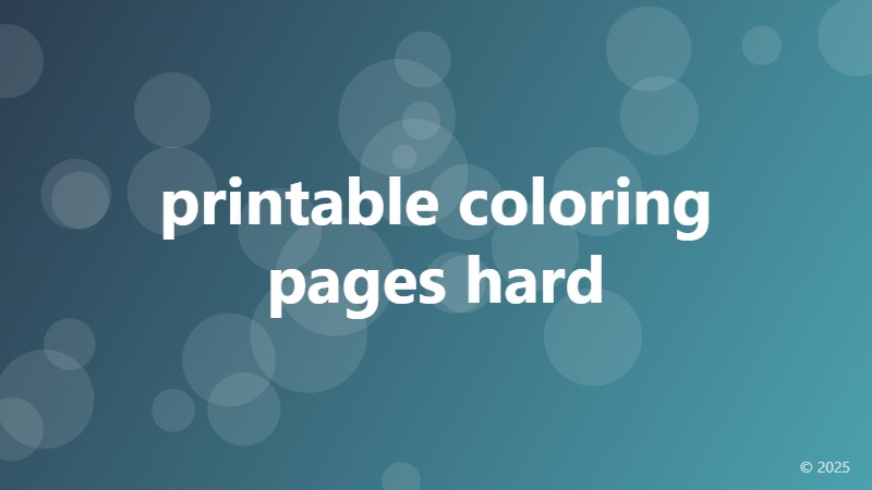 printable coloring pages hard