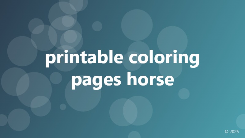 printable coloring pages horse