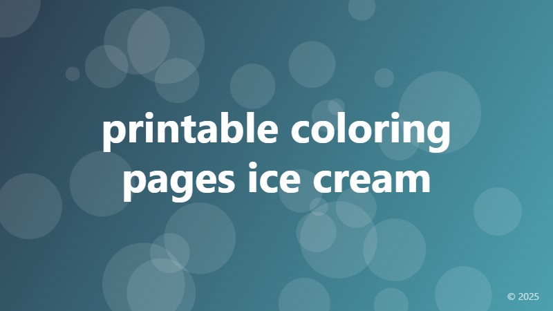 printable coloring pages ice cream
