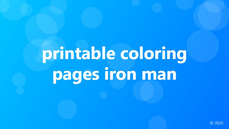 printable coloring pages iron man
