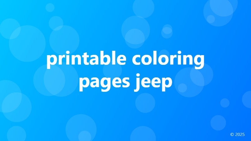 printable coloring pages jeep