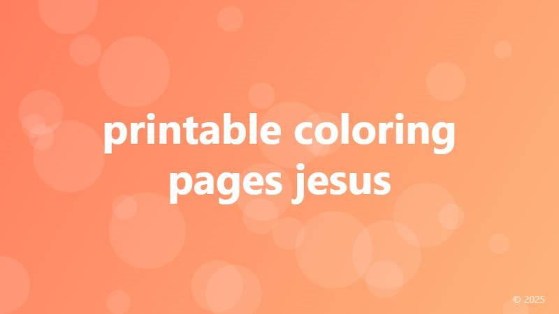 printable coloring pages jesus