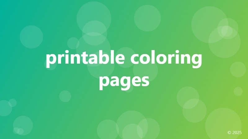 printable coloring pages