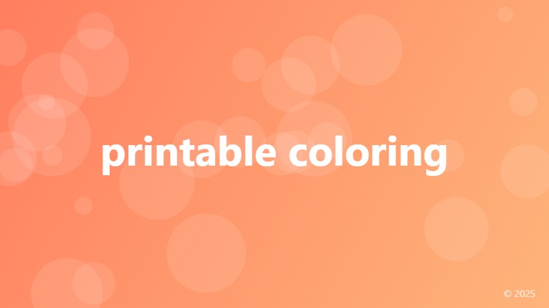 printable coloring