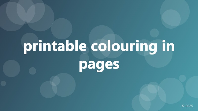 printable colouring in pages