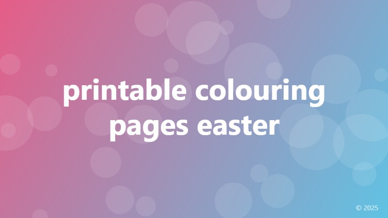 printable colouring pages easter