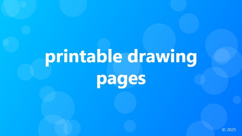 printable drawing pages