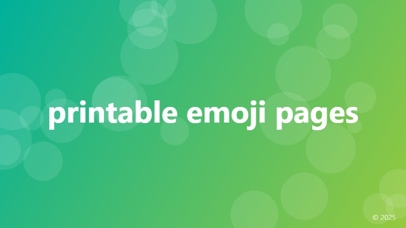 printable emoji pages