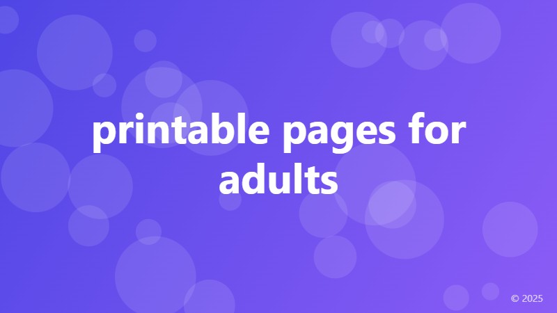 printable pages for adults