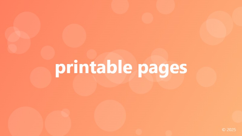 printable pages